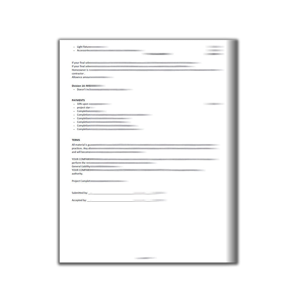 Bathroom Renovation Estimate Template Design 2| Remodeling Estimate | Excel Template | Invoice Template