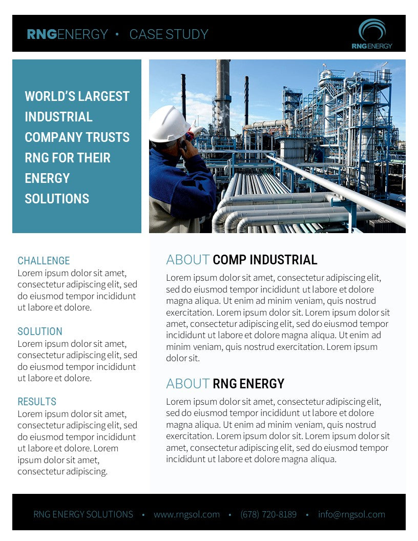 Construction Flyer - Case Study Template Design 1