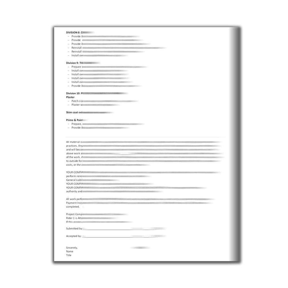 Home Builder Proposal Template Design 1 | General Contractor Proposal Template| Estimate Template | Excel Proposal Template