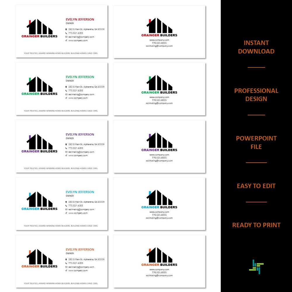 Home Builder Logo | Home Builder Business Card | Residential Contractor Logo | Residential Contractor Business Card | Design 2