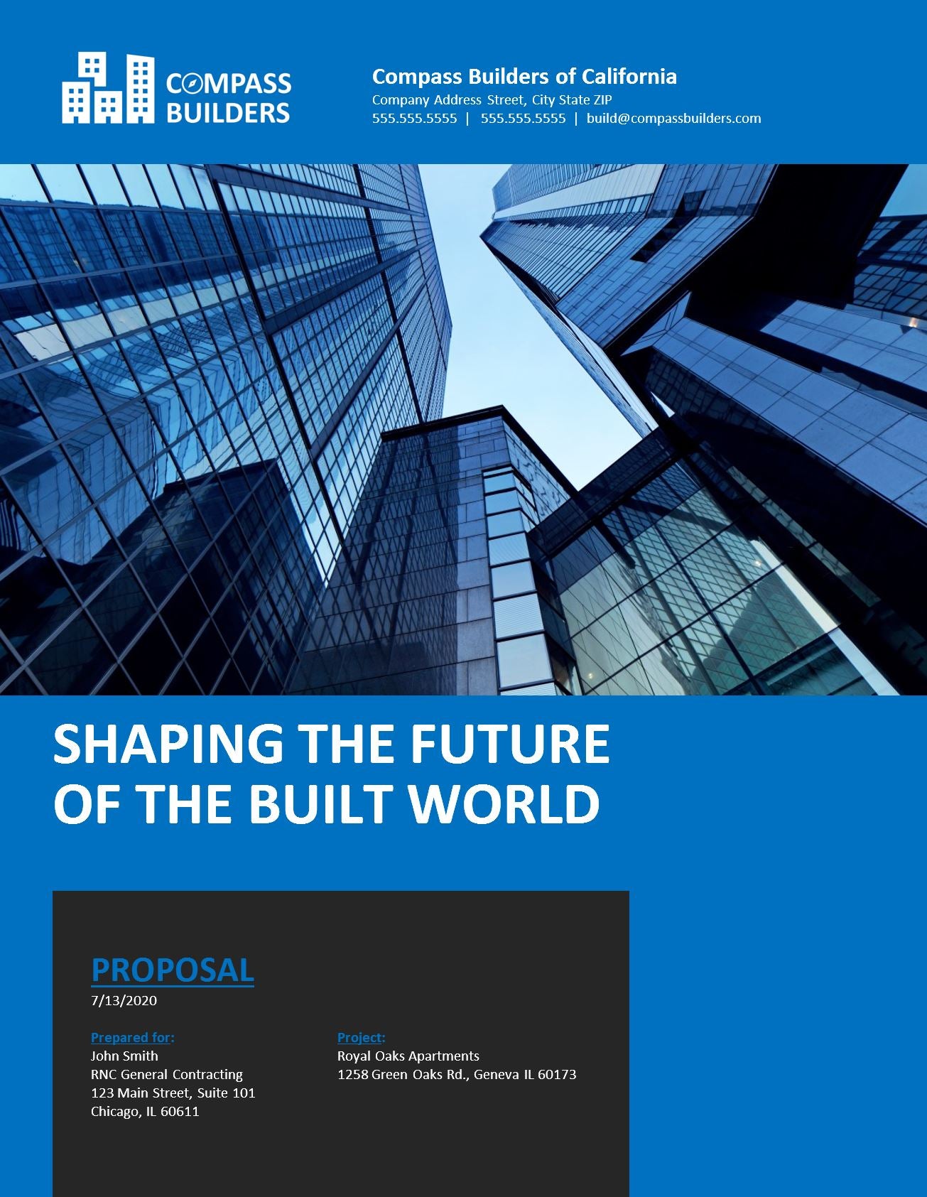 Generic Construction Proposal Template - Construction Estimate Templat ...