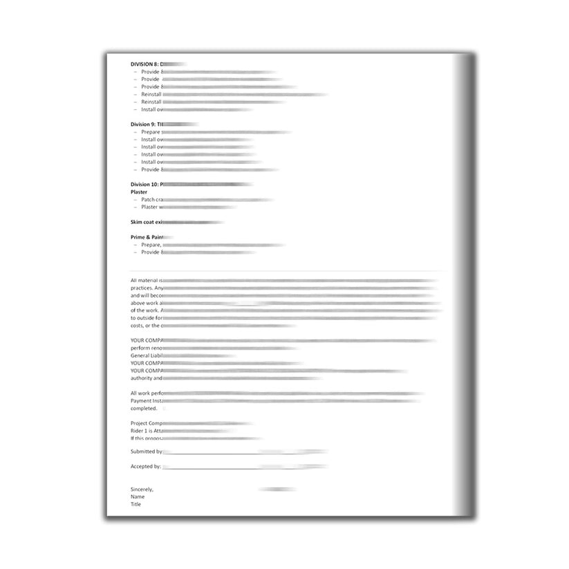 Home Builder Proposal Template Design 1 General Contractor Proposal