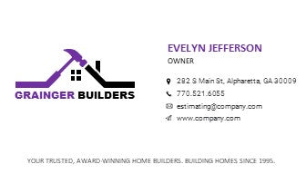 Home Builder Logo | Home Builder Business Card | Residential Contractor Logo | Residential Contractor Business Card | Design 1